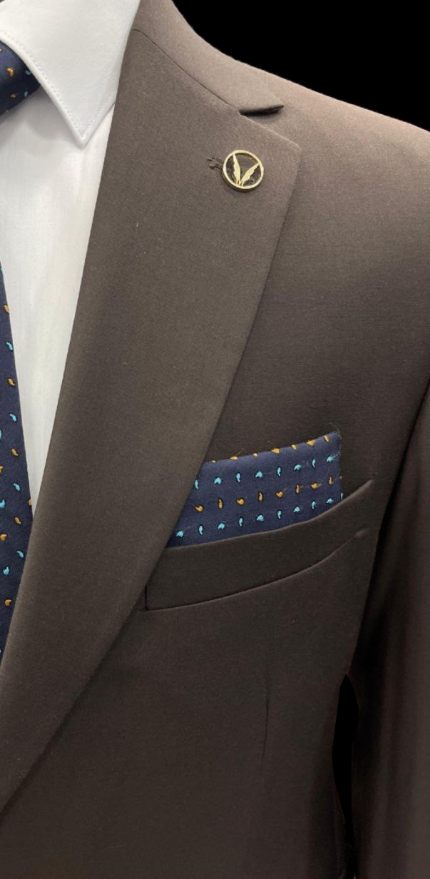 Chocolate Brown Polyviscose Suit