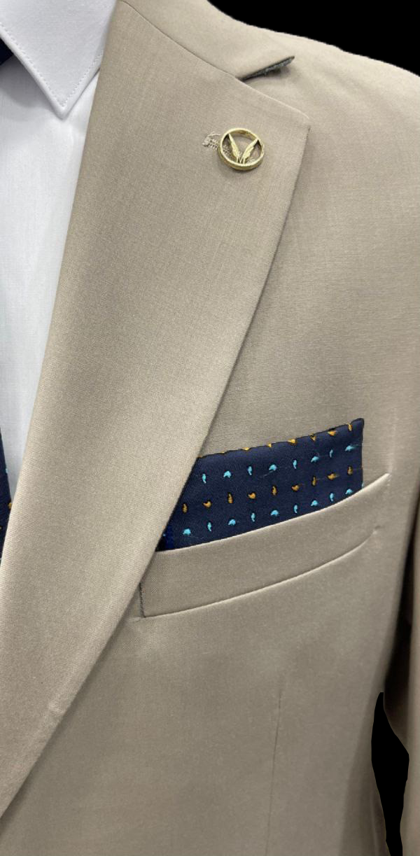 Sand Beige Polyviscose Suit