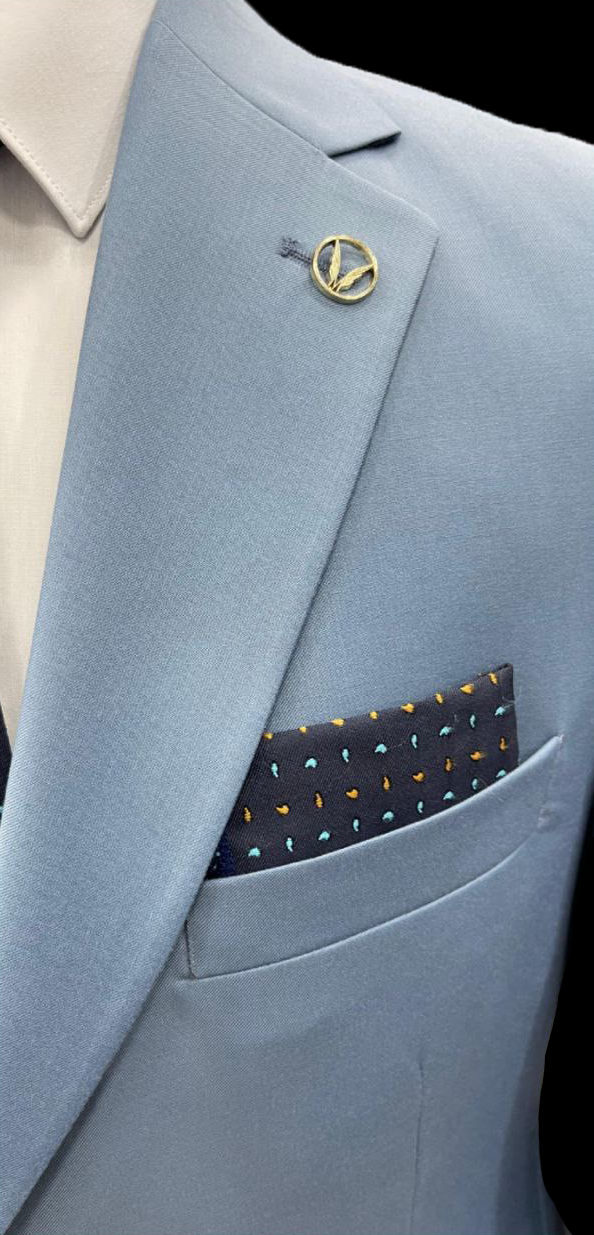 Light Blue Polyviscose Suit