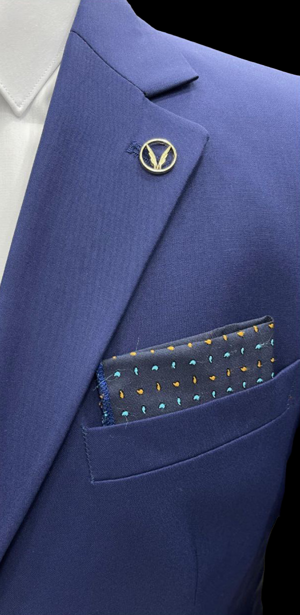 Royal Blue Polyviscose Suit