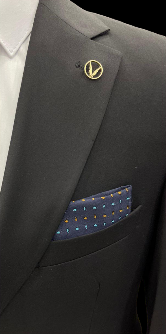 Classic Black Polyviscose Suit