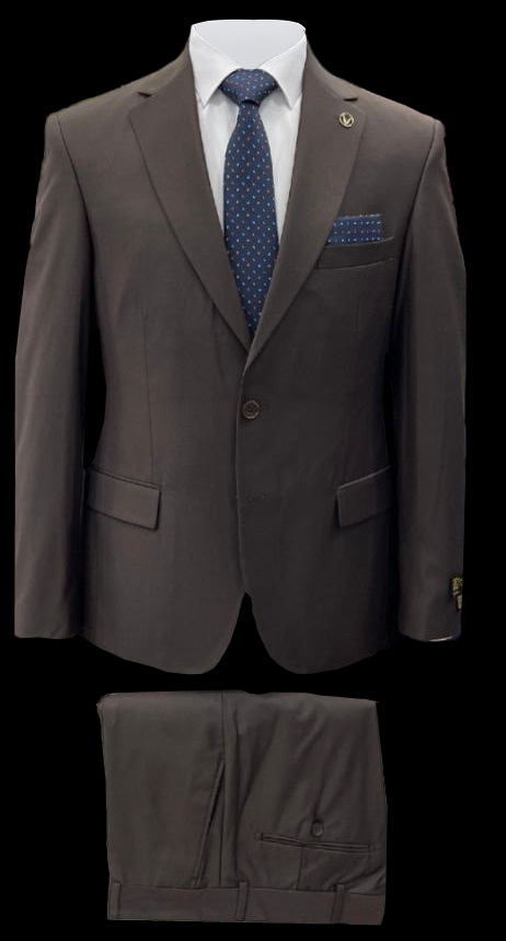 Chocolate Brown Polyviscose Suit