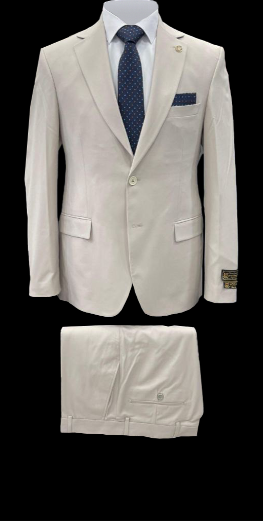 Ivory White Polyviscose Suit