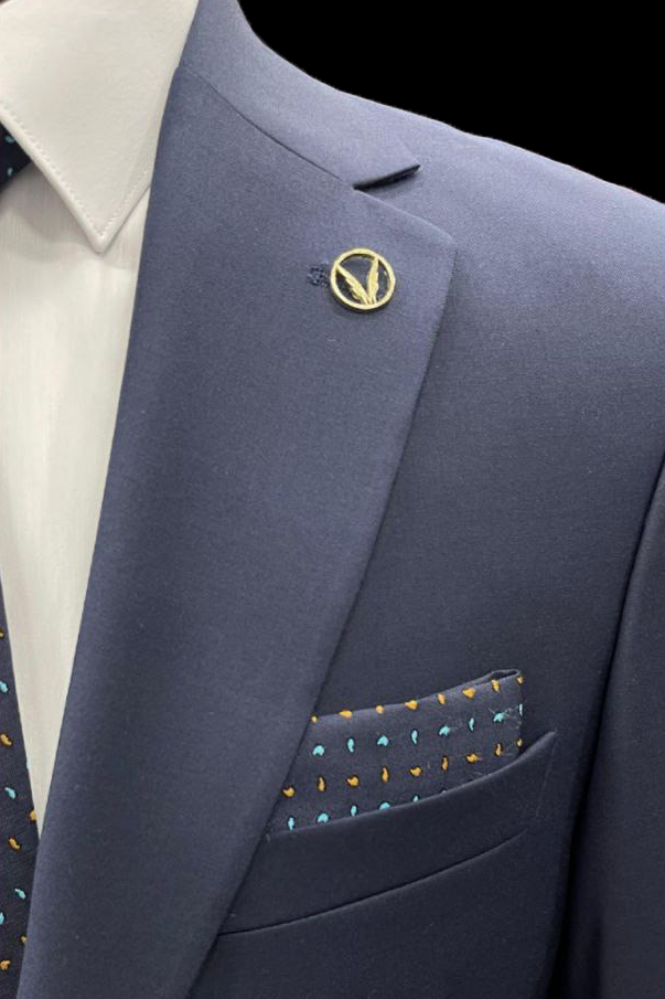 Classic Navy Polyviscose Suit