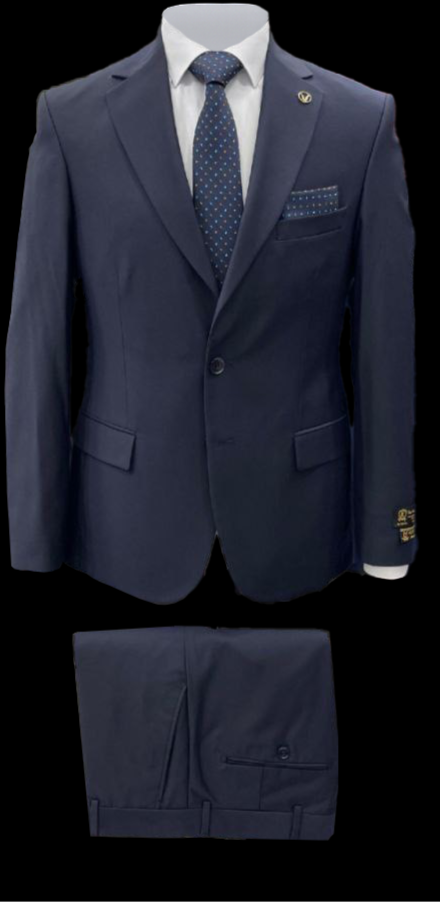 Classic Navy Polyviscose Suit