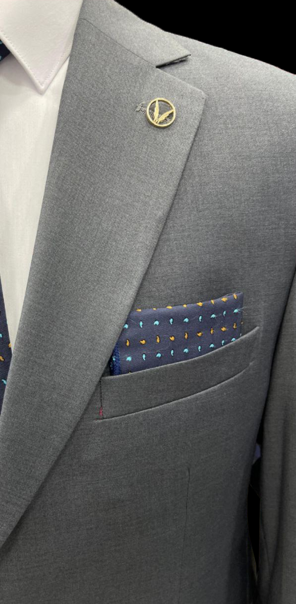 Medium Grey Polyviscose Suit