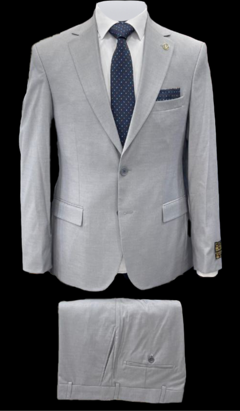 Light Silver Polyviscose Suit